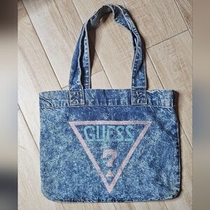 Vintage 90s Guess Denim Tote Bag